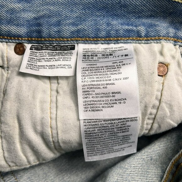 Levi’s 501 Button Fly Denim Shorts Blue Men’s Size 42 x 10 - Picture 2 of 6